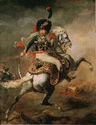 Theodore   Gericault Officer of the Imperial Guard (The Charging Chasseur) (mk09) France oil painting artist